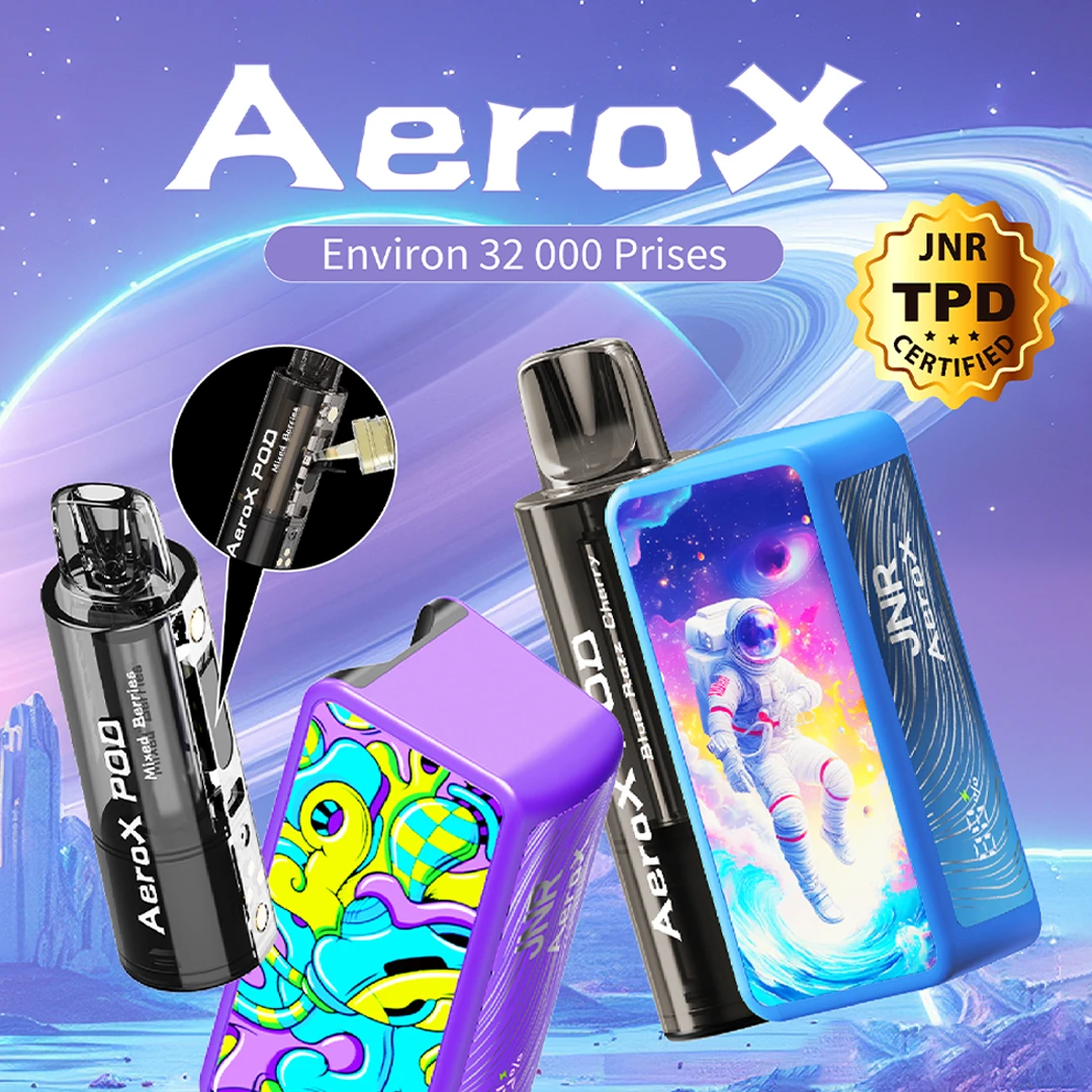 JNR AeroX 32K syst&egrave;me side fill vape refillable anti-fuite